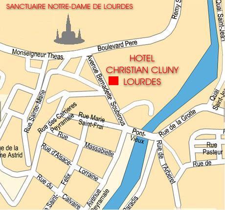hotel Christian Cluny - avenue Bernadette Soubirous - 65000 Lourdes - hautes Pyrenees - domaine Notre Dame - grotte
